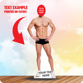 Topless Man 587 Head Swap Cardboard Cutout